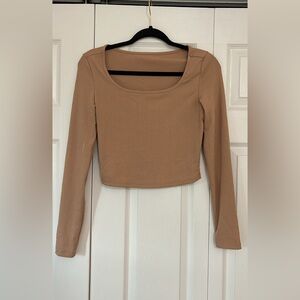 Tan long sleeve top